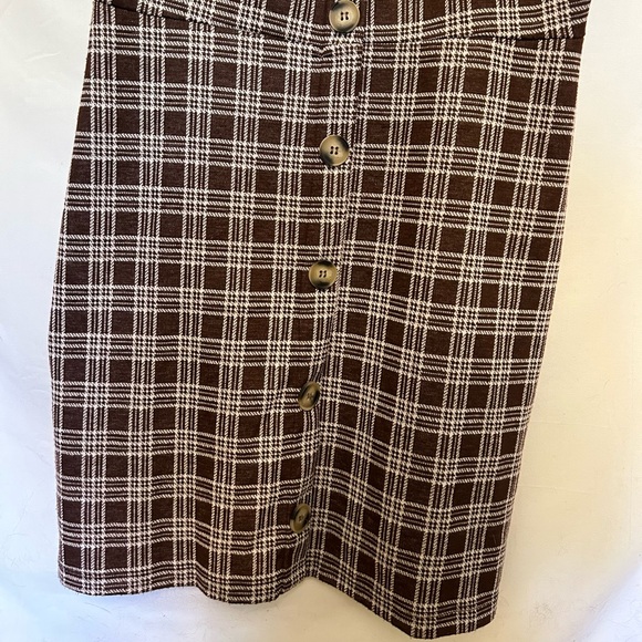 Altar’d State Brown Plaid Mini Dress‎ Size Large - Picture 3 of 8